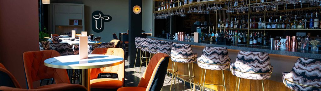 Uyare Leeds bar interior with seating and drinks display