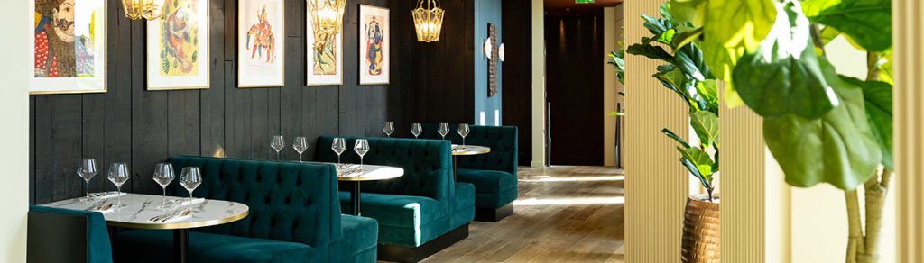 Inside Uyare's dining room, elegant restaurant design
