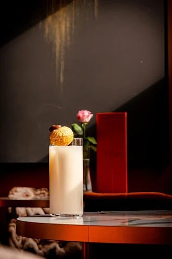 Coconut cocktail served at Uyare rooftop bar Leeds