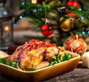 Kerala Style Duck Roast served with the Christmas set menu
